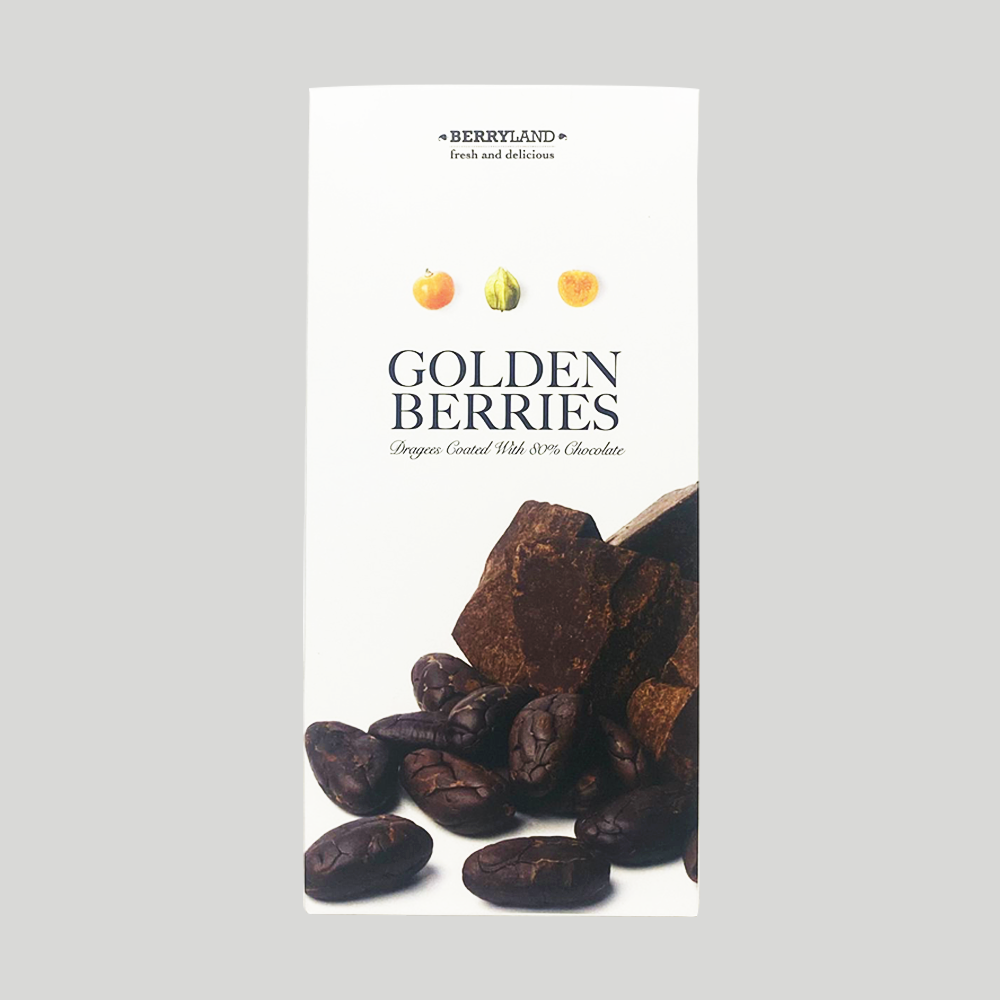 Goldenberries Dragees Coated with 80% Chocolate